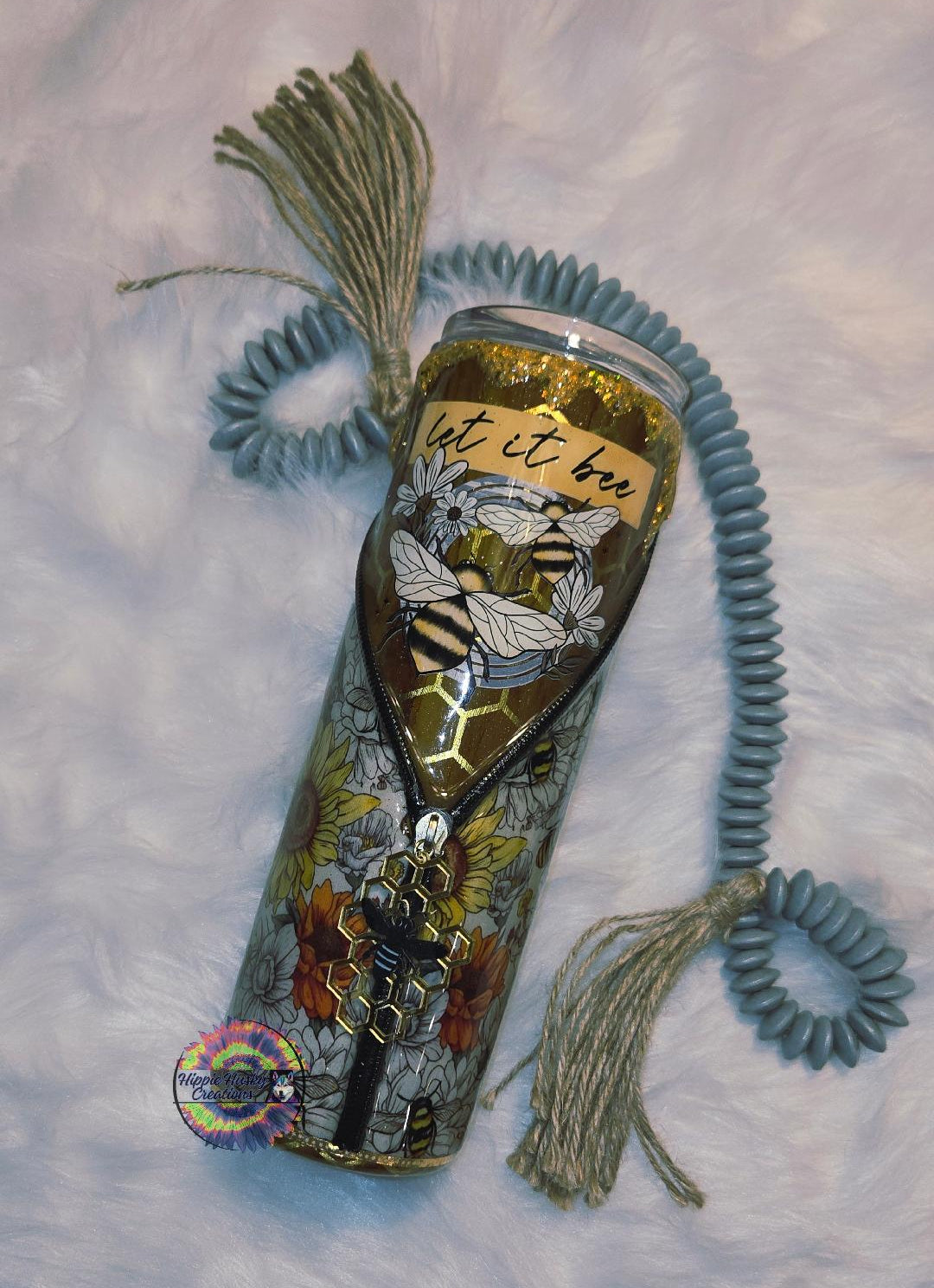 Let It Bee 30 oz Epoxy Tumbler with Zipper